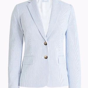 COPY - NWT JCREW blue Seersucker blazer in size 00